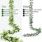 6FT Eucalyptus Garland with Flowers, 2 Pack Artificial Greenery Garland Hanging Faux Eucalyptus Garland Suitable